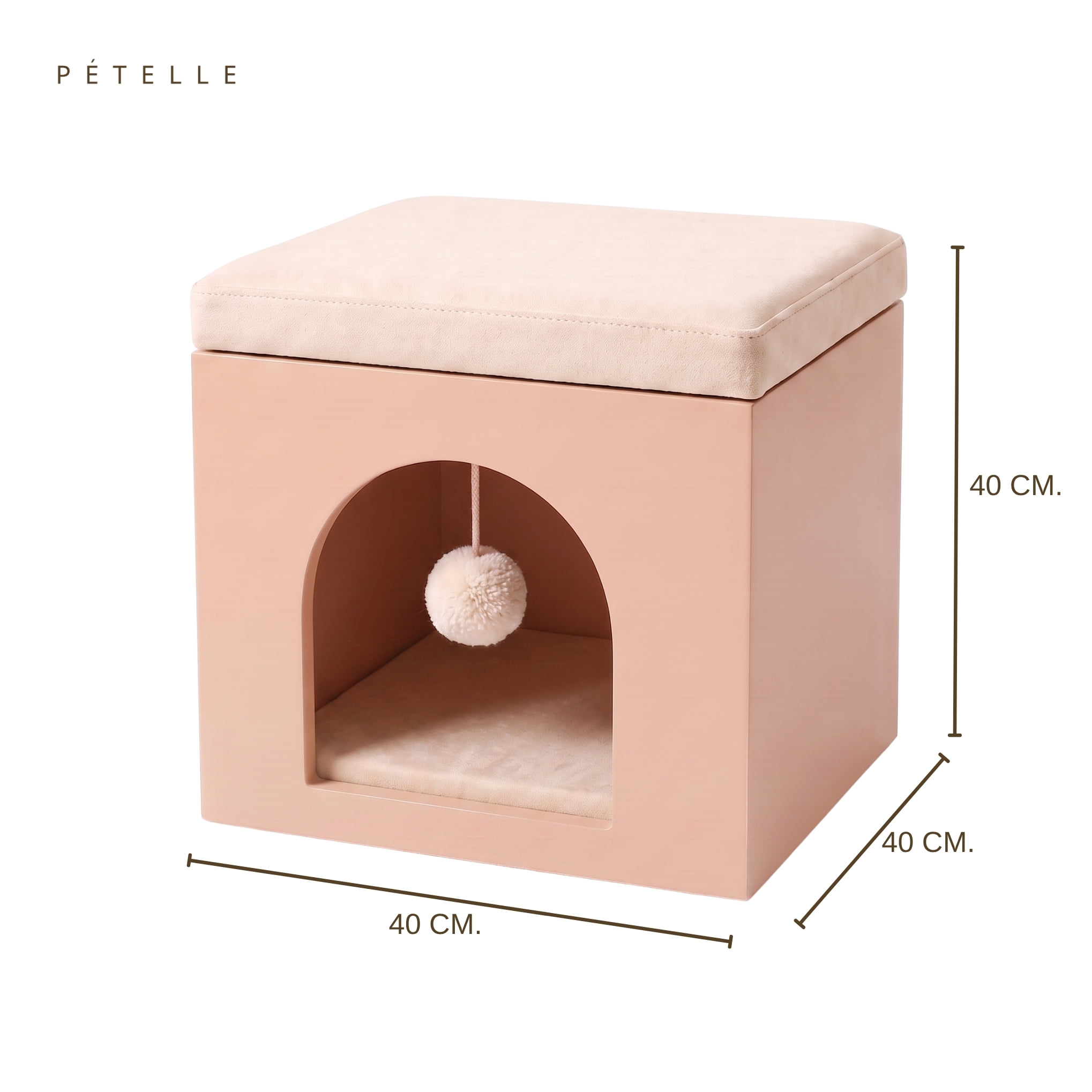 บ้านแมวมินิมอลพร้อมเบาะ PÉTELLE รุ่น NEST ARCH สี PEACH_0